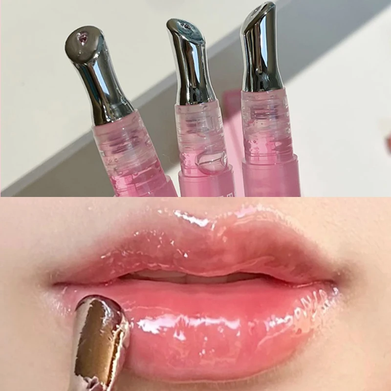 Geléia óleo labial brilho labial hidratante fragrância plumper não-pegajoso duradouro hidrata reparação primer bálsamo labial cuidados cosméticos