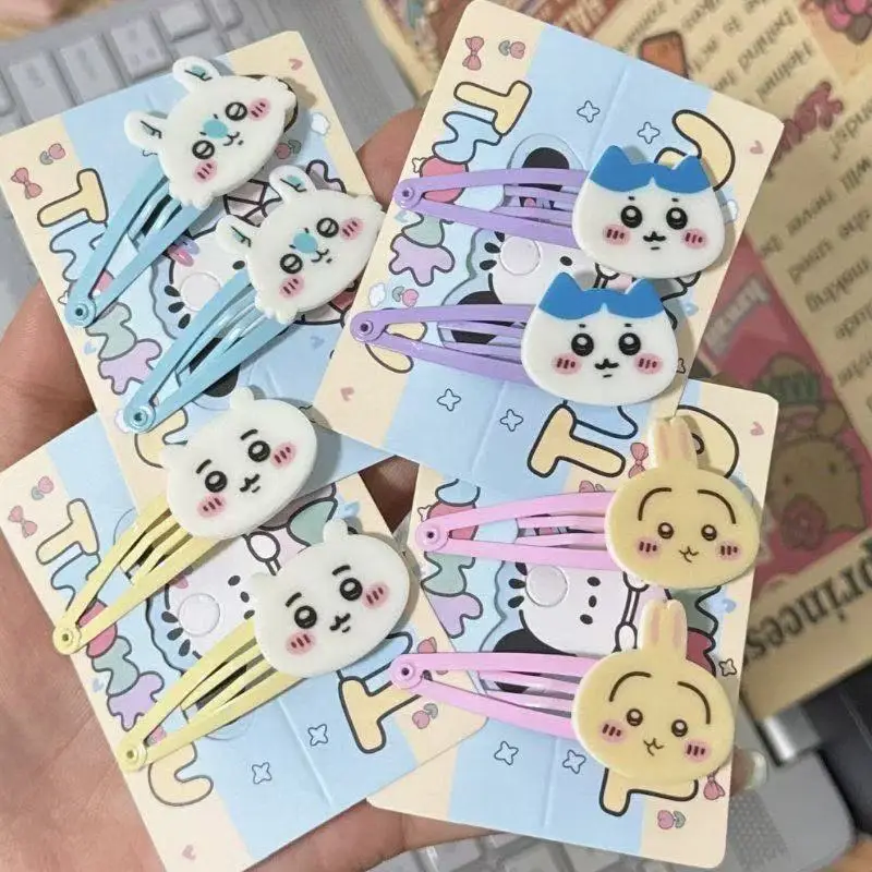 

Милая заколка для волос с рисунком Chiikawa, очаровательная заколка для волос в форме сердца для девочек, заколка для волос Liu Seaside, аксессуар, товары для волос Nagano Spot Momonga Usagi