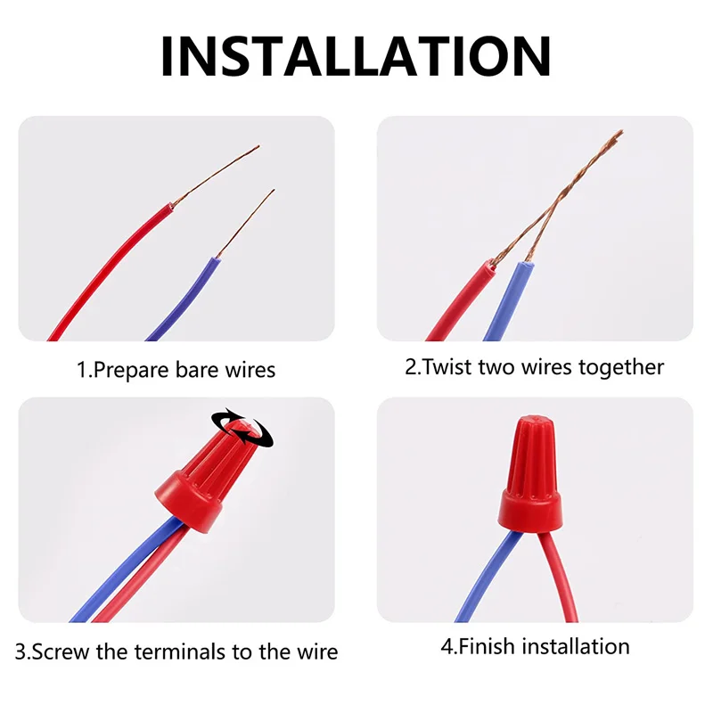 248pcs Electrical Wire Connectors Nuts Colorful Wire Caps Kit Twist Caps Nuts Assortment for Quick Connection