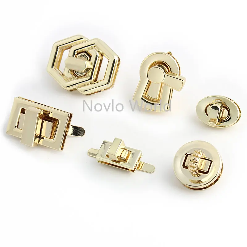 Light Gold,Silver Metal Flip Locks Clasp For Women Bags Handbags Purse Snap Lock Clip Buckle Decorative Replacement Accessories