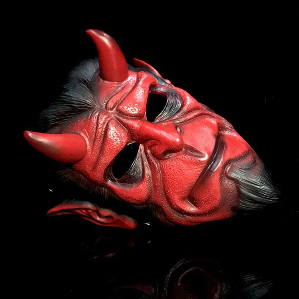 

Resin Warrior Hell Demon Cosplay Mask Halloween Costume Genji Reaper Ghost Head Mask