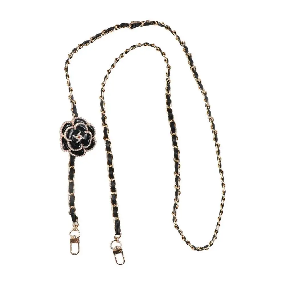 

Long Phone Straps Anti-lost Crossbody Phone Chain Camellia Diagonal Phone Case Hanging Metal Long Phone Neck Straps Girl Ladies