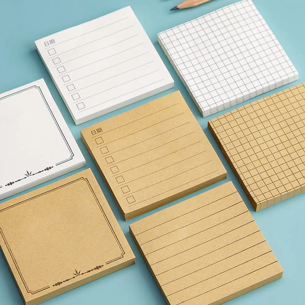 

8 Pcs Notes Index Sticker for Kids Diary Planner Stickers Memo Decals Self-stick Notebook Checkered Student Use
