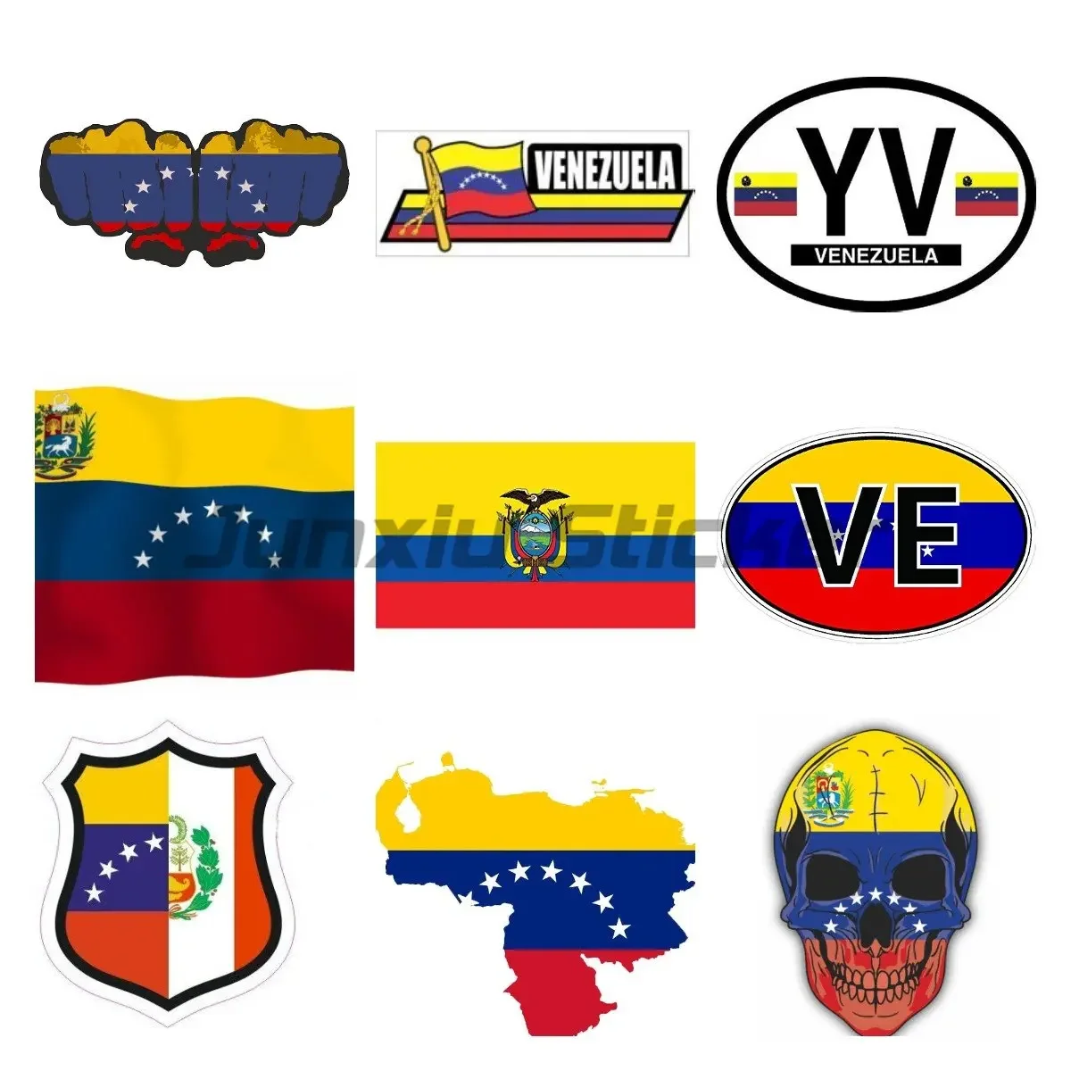 Venezuela Map Flag Car Sticker Car Window Sticker Bumper Racing Laptop Helmet Trunk Wall Bicycle Vinyl Decal