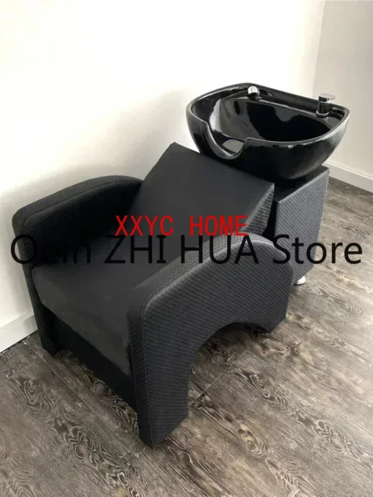 Barber Shop Lounge Shampoo Chair Hair Wash Bed Hairdressing Big Shampoo Chair Comfort Luxury Massageador  Furniture QF50SC