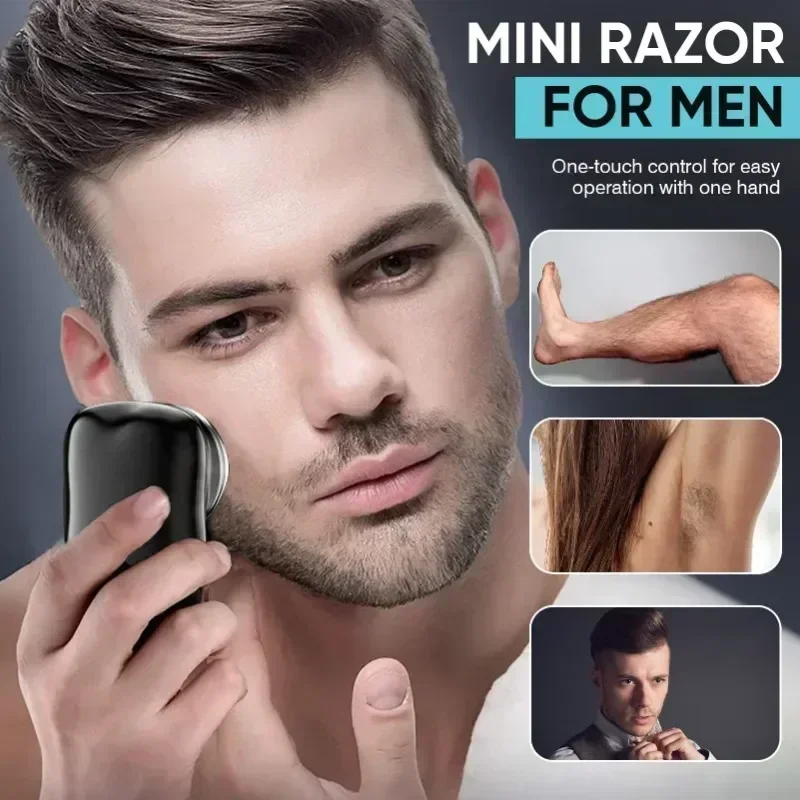 Electric Shaver Portable Razor Travel Attire Wet And Dry Men USB Rechargeable Shaver Charging Simple Washable Mini Shave