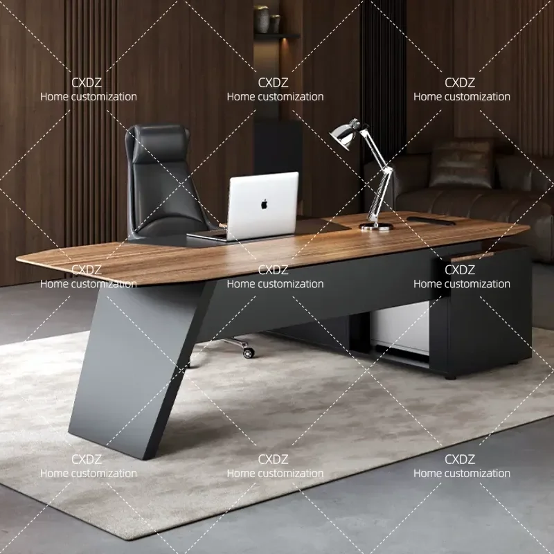 Light Luxury Executive Desk High End Office Furniture Manager Table and Chair Combination Modern Boss Desk for President