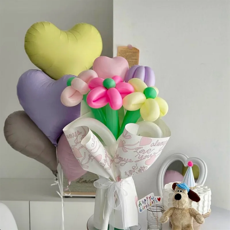 Frosted Love Balloon Gentle Heart 22 inch Aluminum Film Birthday Confession Valentine's Day Macaron Party
