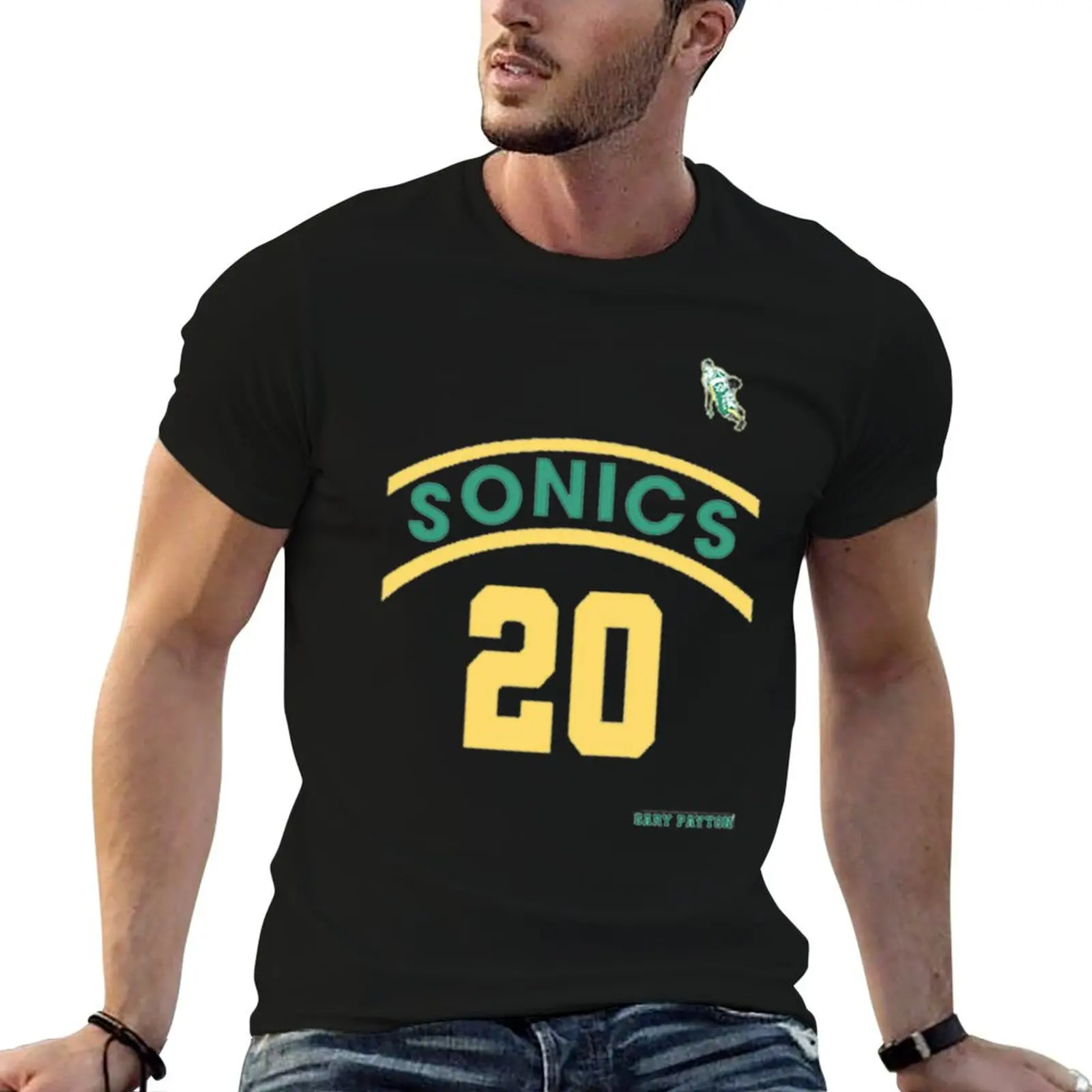 

Payton Fan t T-Shirt man tshirt shirt cotton Art Style 90s Gary Jersey Supersonics Retro man