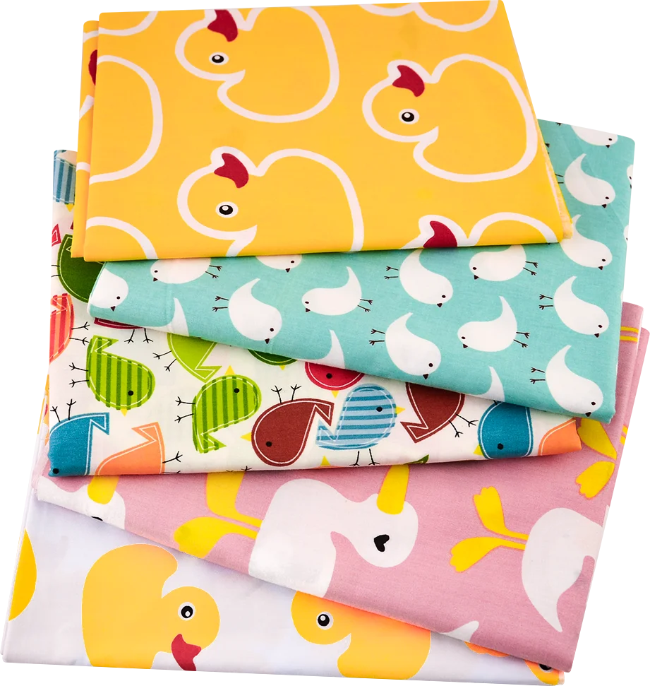 Tecido de Algodão De Pato amarelo Teramila Tecidos Tecido Quilting Cama Tecido Decoração Home Têxtil Retalhos De Pano De Costura Craft