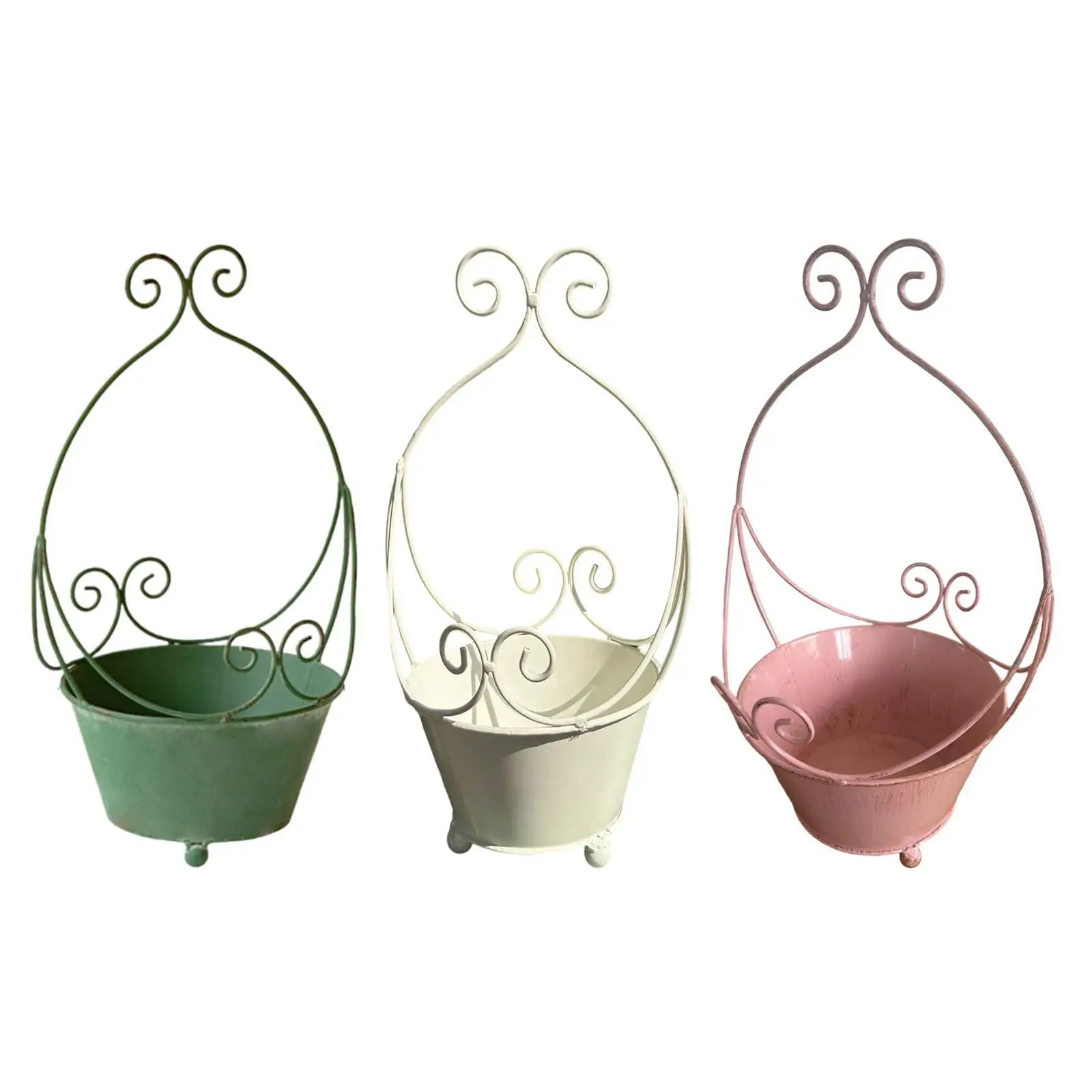 

Винтажное металлическое настенное ведро для цветов в деревенском стиле, креативный скандинавский держатель для растений, держатель для цветов для дома, сада, офиса, украшения