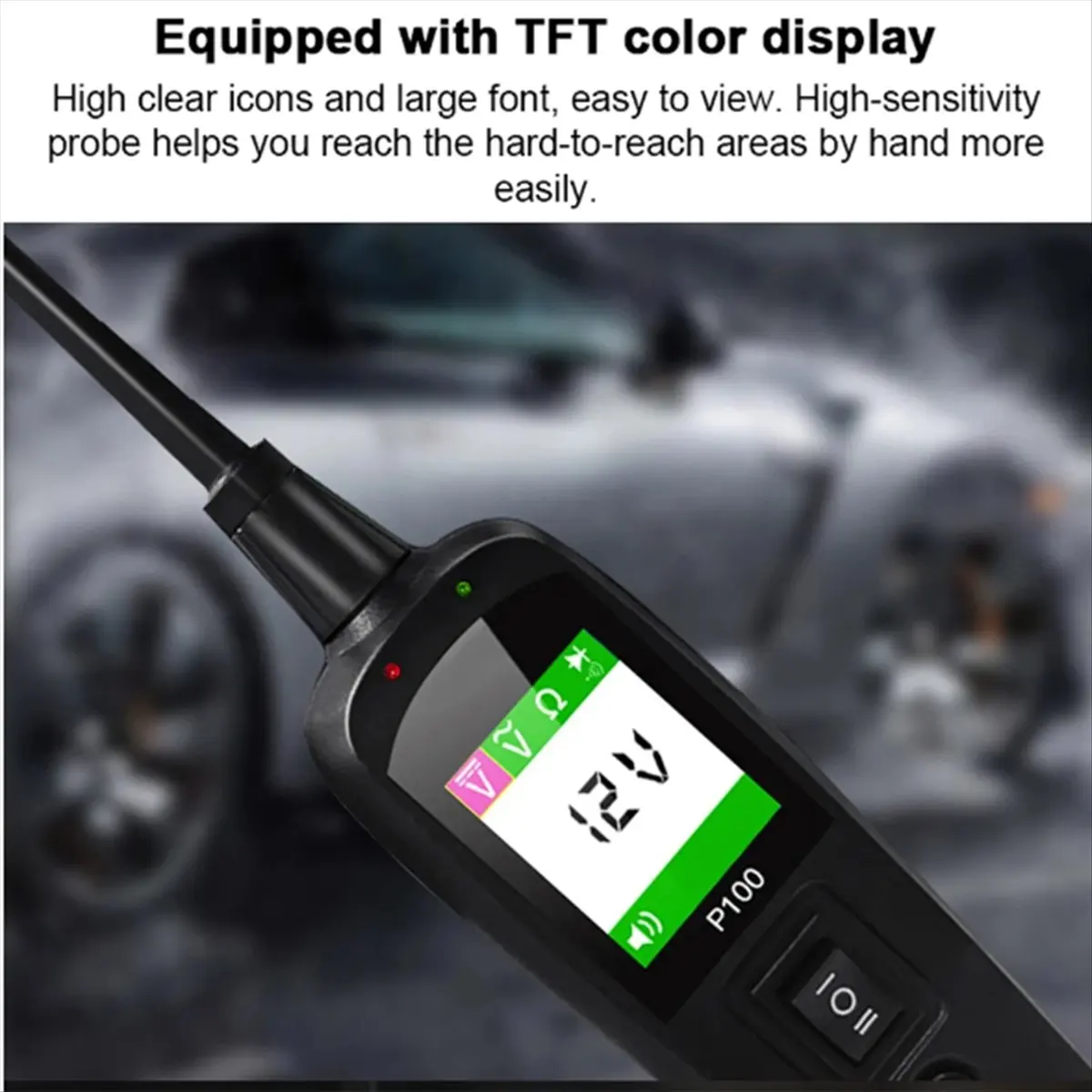 2M Automotive Circuit Tester Power Circuit Probe Kit Car Voltage/ Tester 12/24V Diagnostic Tool Component-TCES