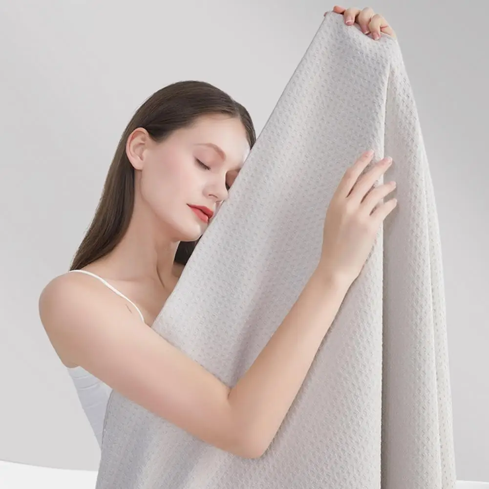 Waffle Bath Towel for Women Men Breathable Bath Wrap for Home Waffle Microfiber Bath Towel with Button Quick Drying for Shower