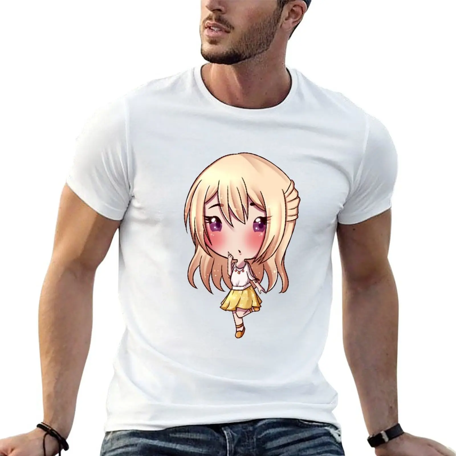 

shirts 100% cotton man t t cotton men t funny for Shirasagi Chisato shirts graphic mens T-Shirt Chibi shirt