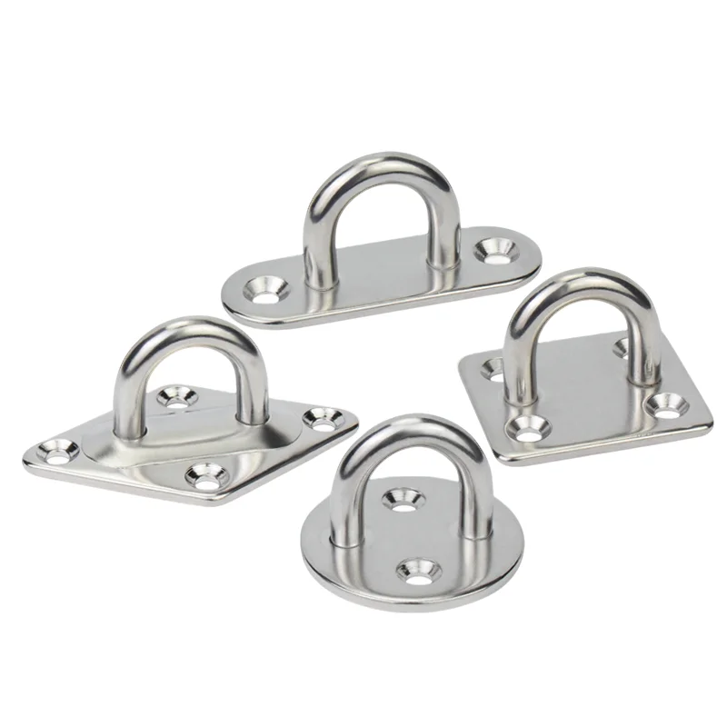 Mount Hook Pad Eye Plates Wall Mount Hook Loops for Exercise Resistance Bands Swinging Marine Hardware Multifunctional
