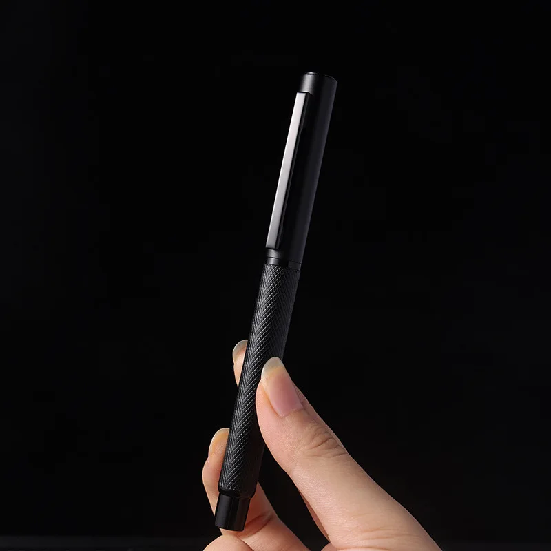 Lassical معدن أسود قلم حبر محمل أقلام الخط لكتابة الرسم مجلة الأعمال هدية مكتب دراسة اللوازم