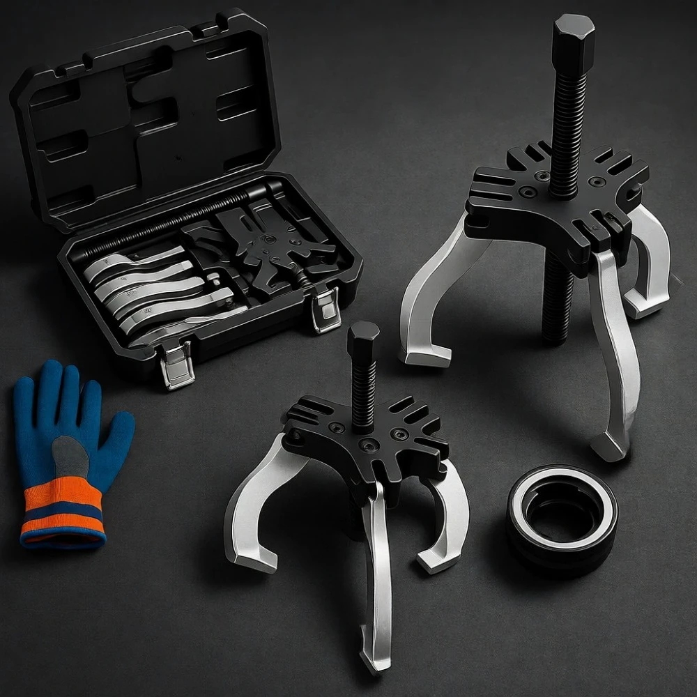 

3 and 7 Inch Gear Puller Set 3 Jaw Bearing Flywheel Pulley Removal Tool Reversible