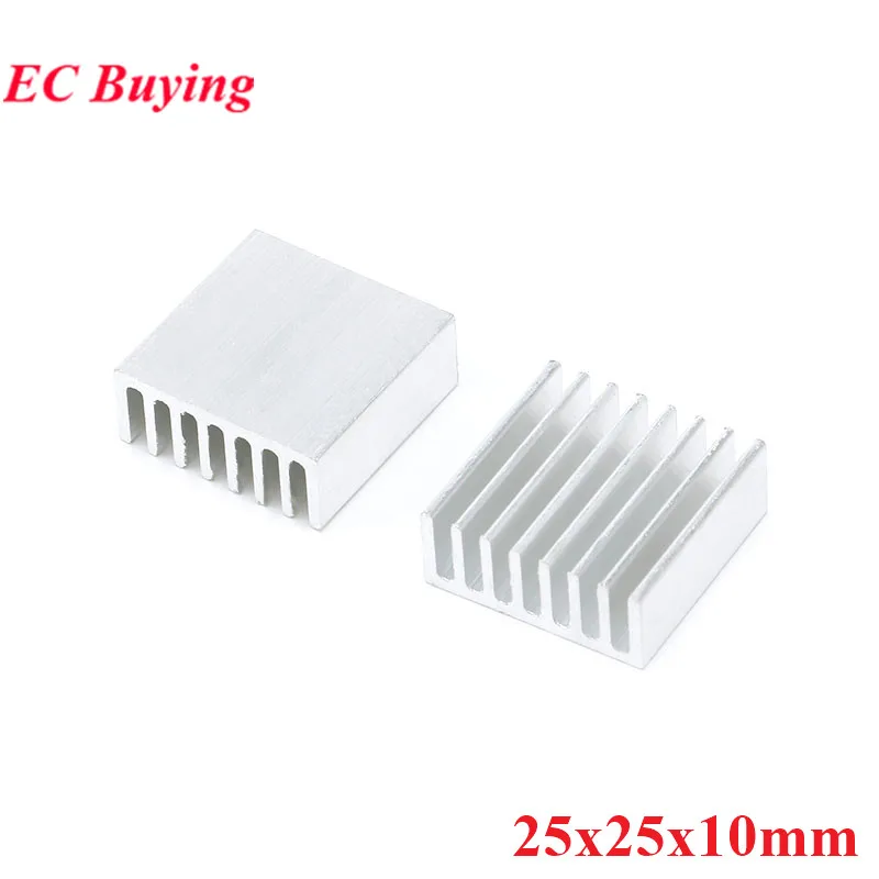 10Pcs/1pc 25*25*10mm Heatsink Cooling Fin Radiator Aluminum Cooler Fan Heat Sink 25X25X10mm for CPU Route Computer PBC Module