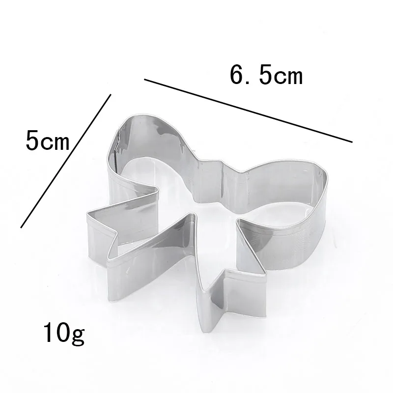 Bow Cookie Cutter Stainless Steel Biscuit Knife Baking Fruit Kitchen Tools Mold Embossing Printing