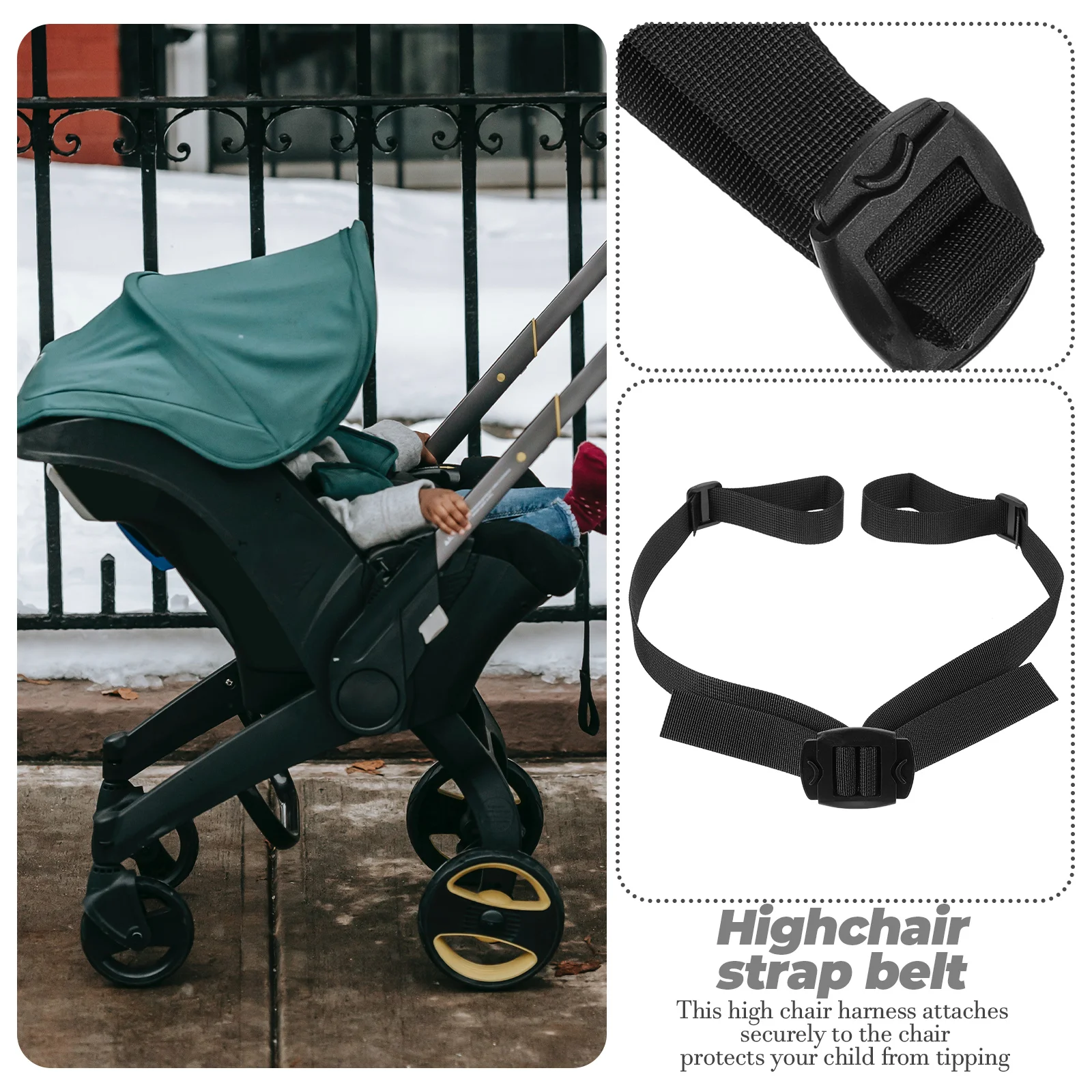 

Baby High Chair Harness Adjustable Universal Infant Toddler Highchair Stroller Safety Strap High Chair Straps Baby Harness