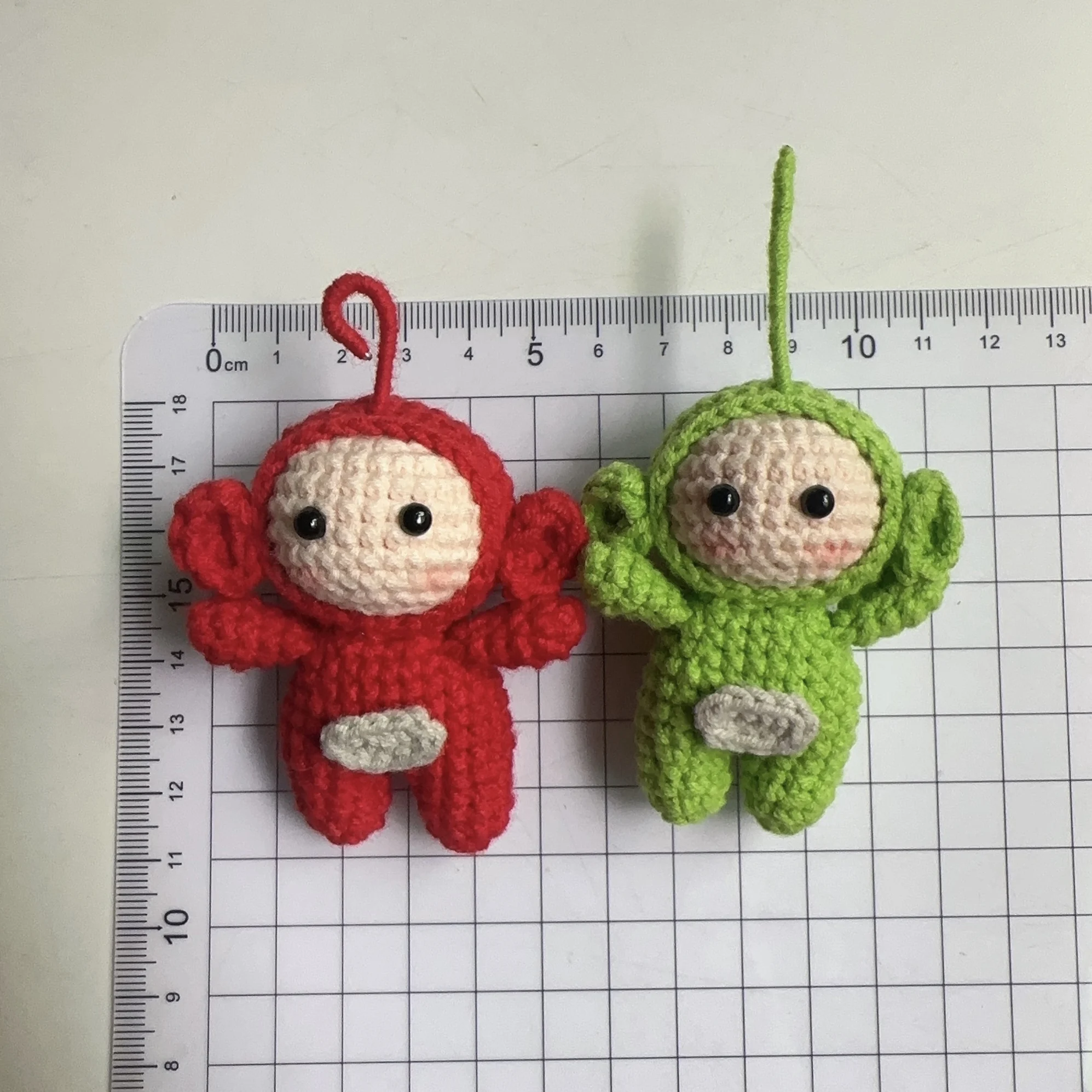 Handmade Knitting KeyRing Creative Mobile Phone Red Green Yellow Purple Cartoon Doll Pendant Bag Pendant Creative Couple Gift