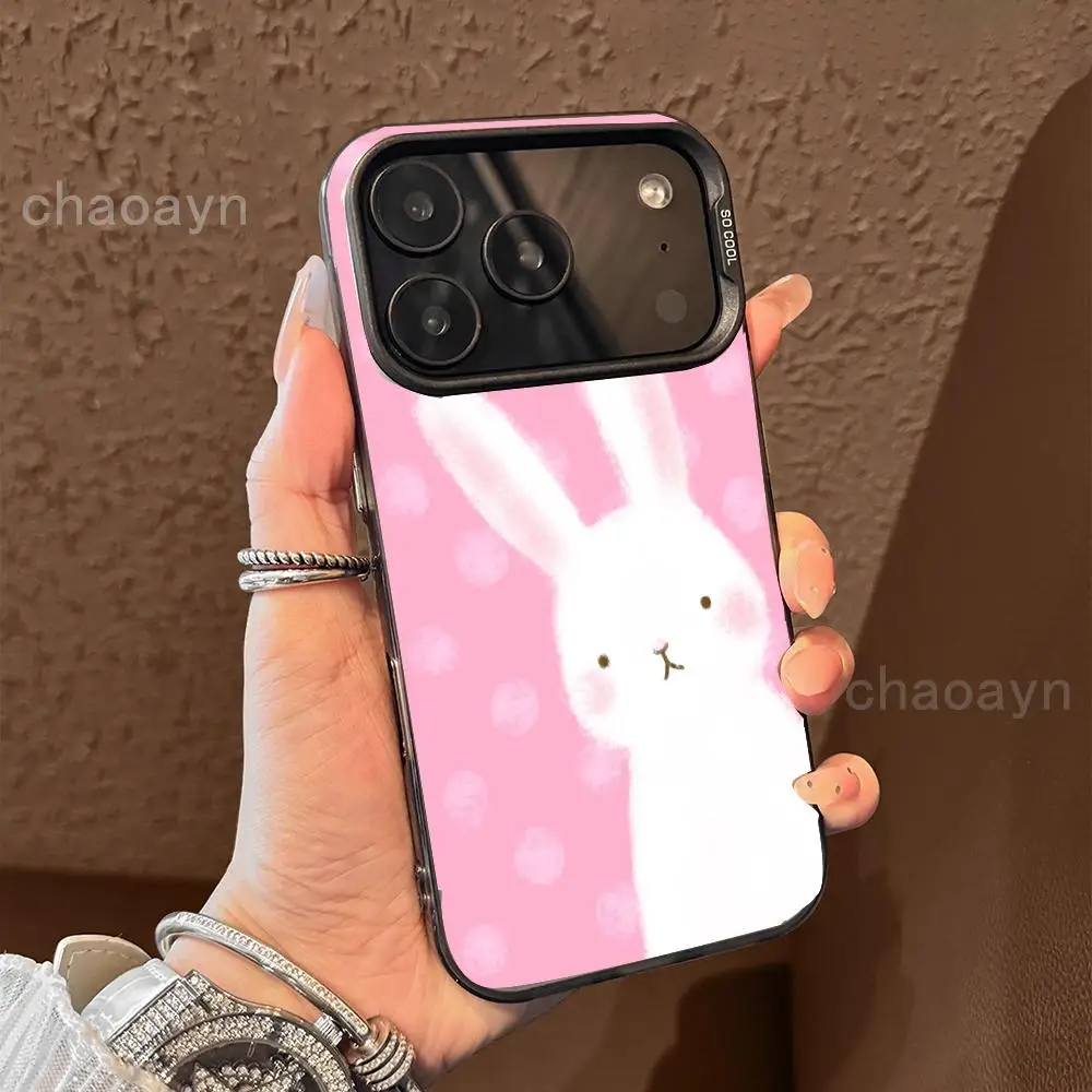 

White rabbit Phone Case case for iPhone17 16 15 14 13 12 11 Pro/ Max/Plus shock-proof rear cover anti-fingerprint