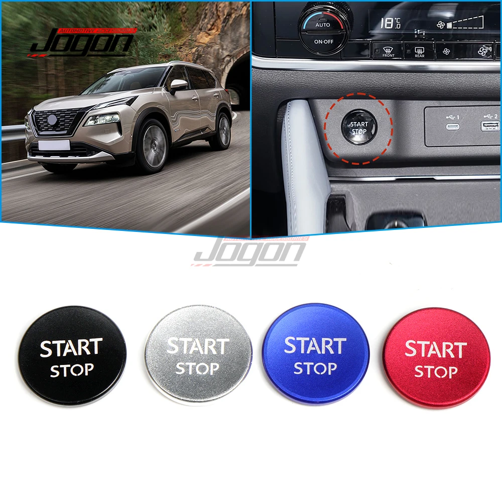 For Nissan X Trail E-power 2023 2024 Aluminum Alloy Car Interior Start Stop Push Button Switch Cover Trim Accessories