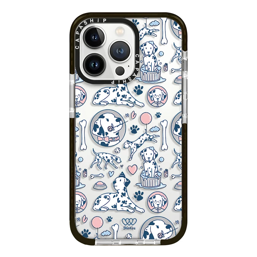 Coque de créativité en forme de chiot de dessin animé mignon, étui arrière antichoc en TPU souple pour iPhone 16 15 14 13 12 11 Pro X XS XR Max 7 8 Plus SE