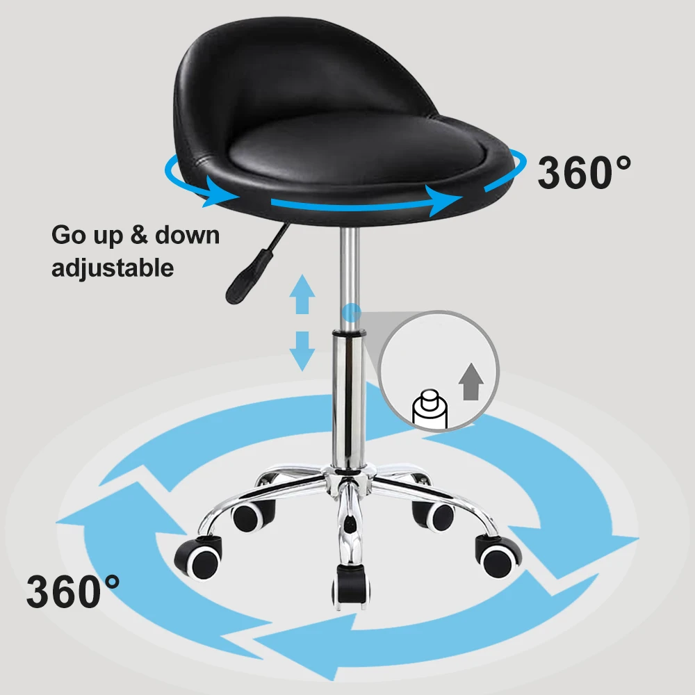 بو الجلود رفع كرسي الجمال مقعد الأسنان قطب تعديل الارتفاع كرسي العمل للمنزل صالون الشعر كرسي مكتب البراز #3