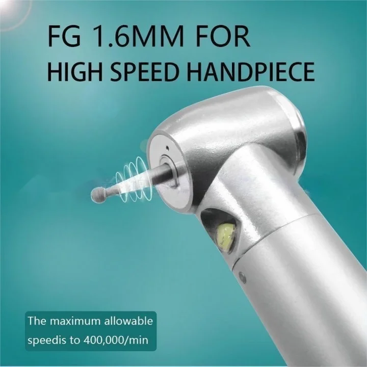 5pcs/box Dental Diamond Burs Teeth Stainless Steel material Polishing Drill High Speed Handpiece for Dia.1.6mm high quality