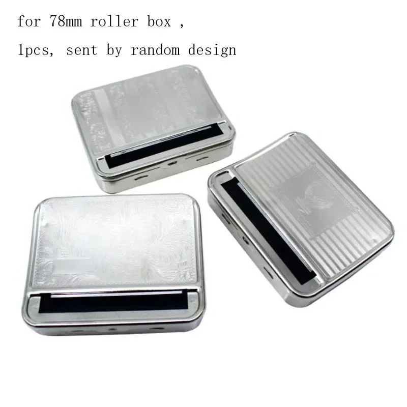 70mm/78mm/110mm Tobacco Rolling Papers Box Case Metal Automatic Cigarette Smoking Roller Machine Box Cigarette Accessories