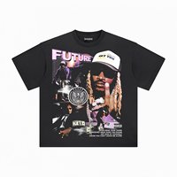 FUTURE Men's Pattern Cotton Men's T-Shirt Cotton Crew Neck Short Sleeve Summer New Couple Top