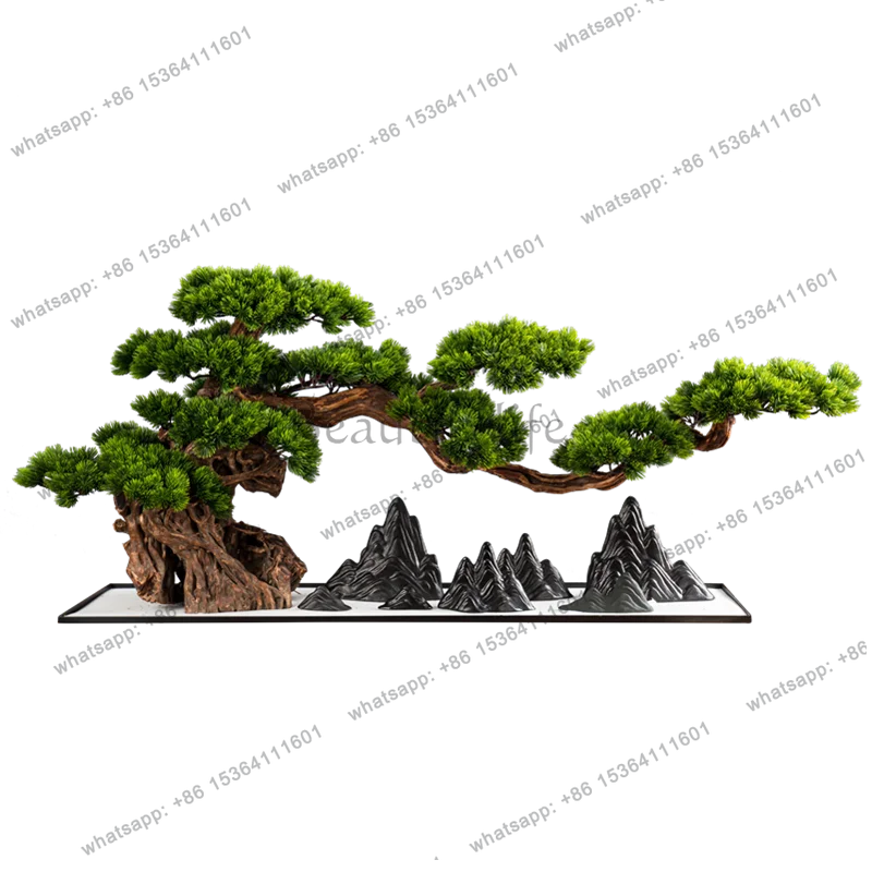 Simulated welcome pine bonsai living room porch landscaping cliff berohansong decorative ornament