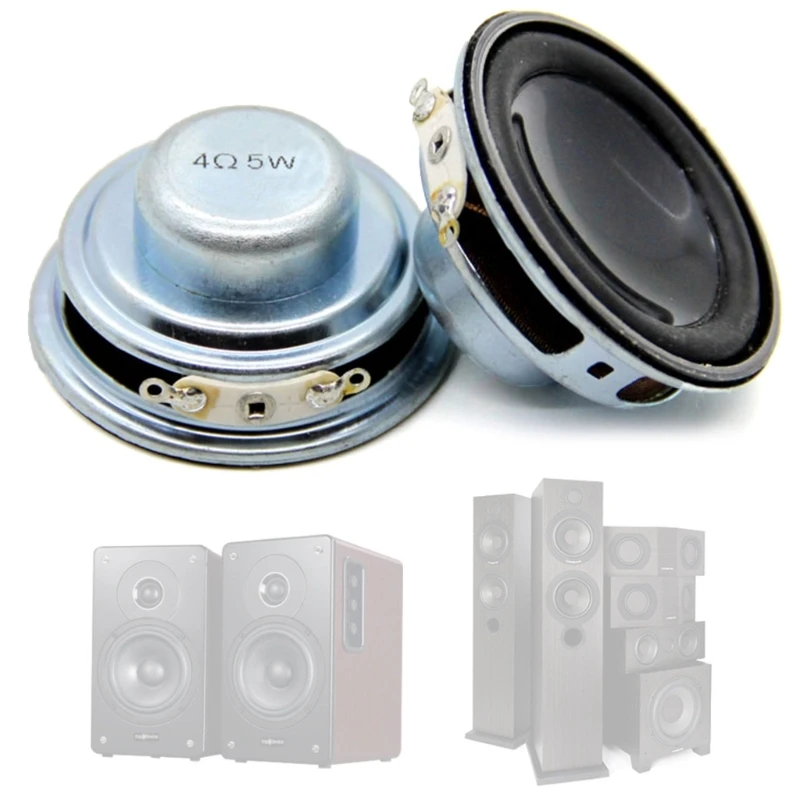 45mm 4Ohm 5W Portable Speaker Full-Ranges Multimedias Speaker Metal Speaker 45mm Internal Speaker for Home DIY