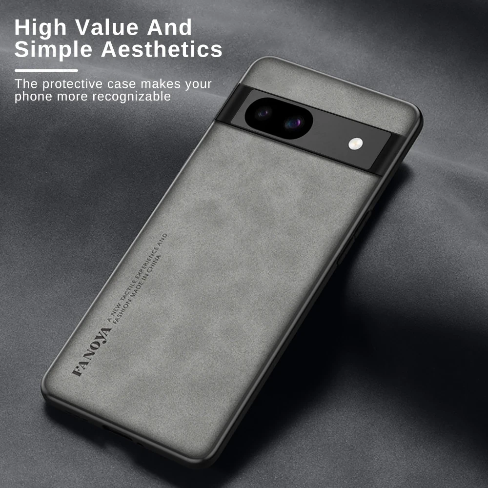 Luxury Lambskin Leather Case For Google Pixel 8a 5G TPU Soft Frame Protect Fundas On Googe Gogle Pixel8a Pixle 8a 8 a a8 5G 2024