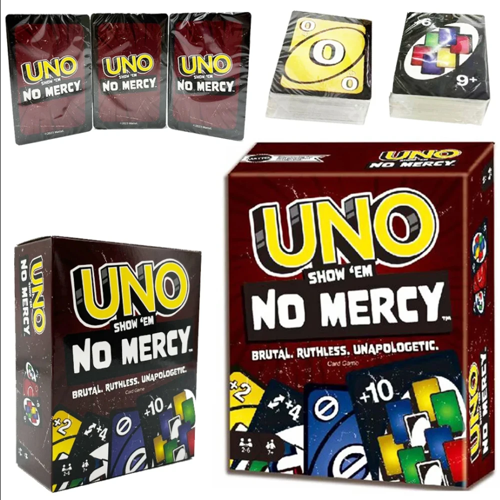 New Uno No mercy Game Board Games UNO Cards Table Family Party Entertainment UNO Games Card Toys Children Birthday Christmas