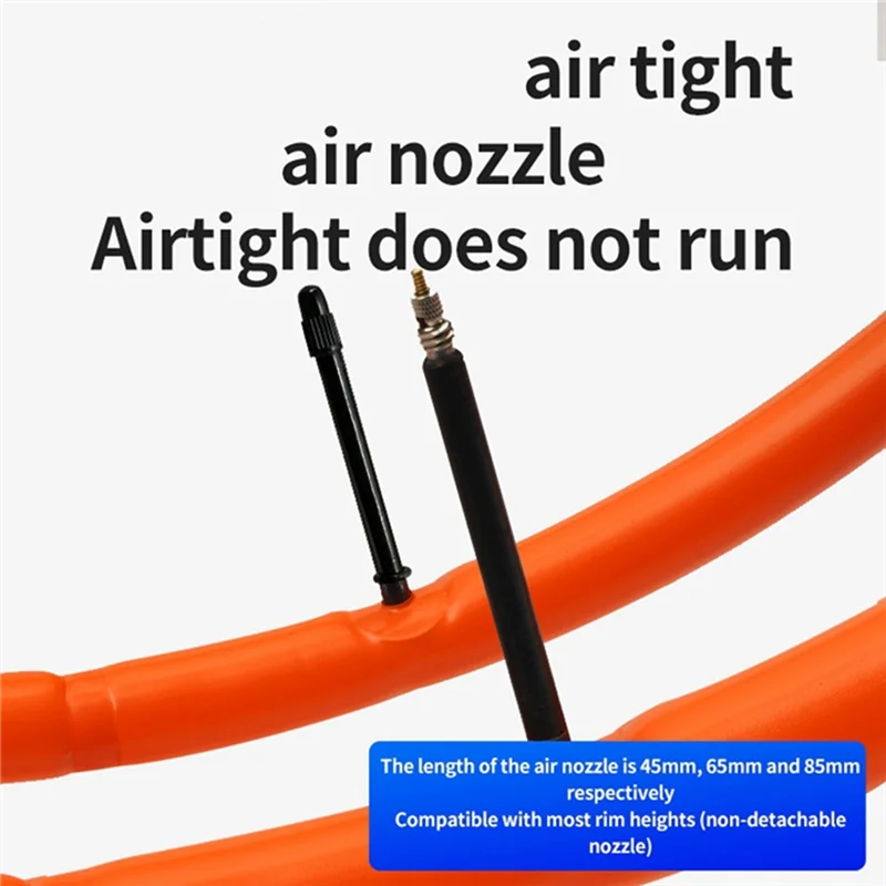 2 قطعة دراجة الطريق خفيفة بولي يوريثان الأنبوب الداخلي الطريق إطار دراجة أنبوب 700X18-32C ، طول 65 مللي متر طول الفرنسية أنبوب خفيف للغاية