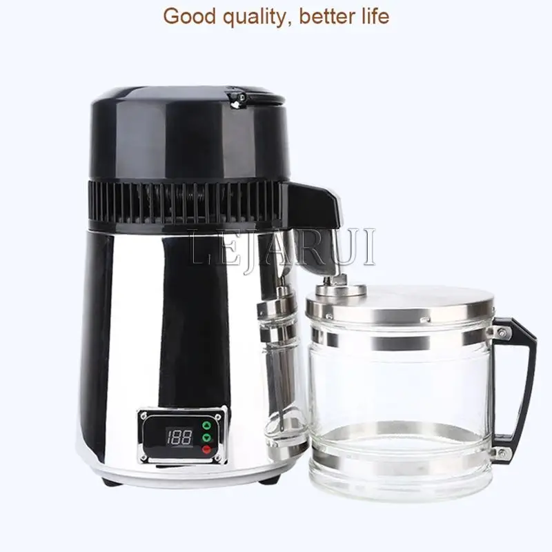 220V 750W 4L Water Distiller Purifier Filter Dispenser Heating Drinking Bottle Softener 304 Stainless Distilled Water Machine