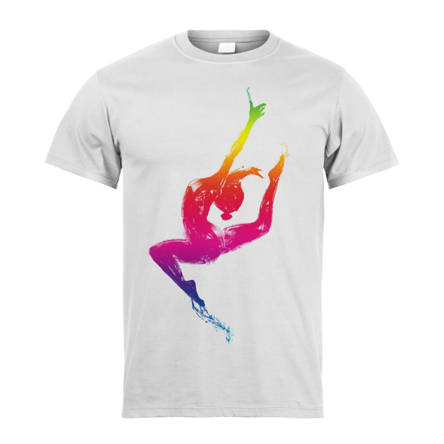 Ropa de gimnasia con acuarela para niña, camiseta con patrón Kawaii de arte, Top de moda para niños, Tops de verano de dibujos animados, 2024