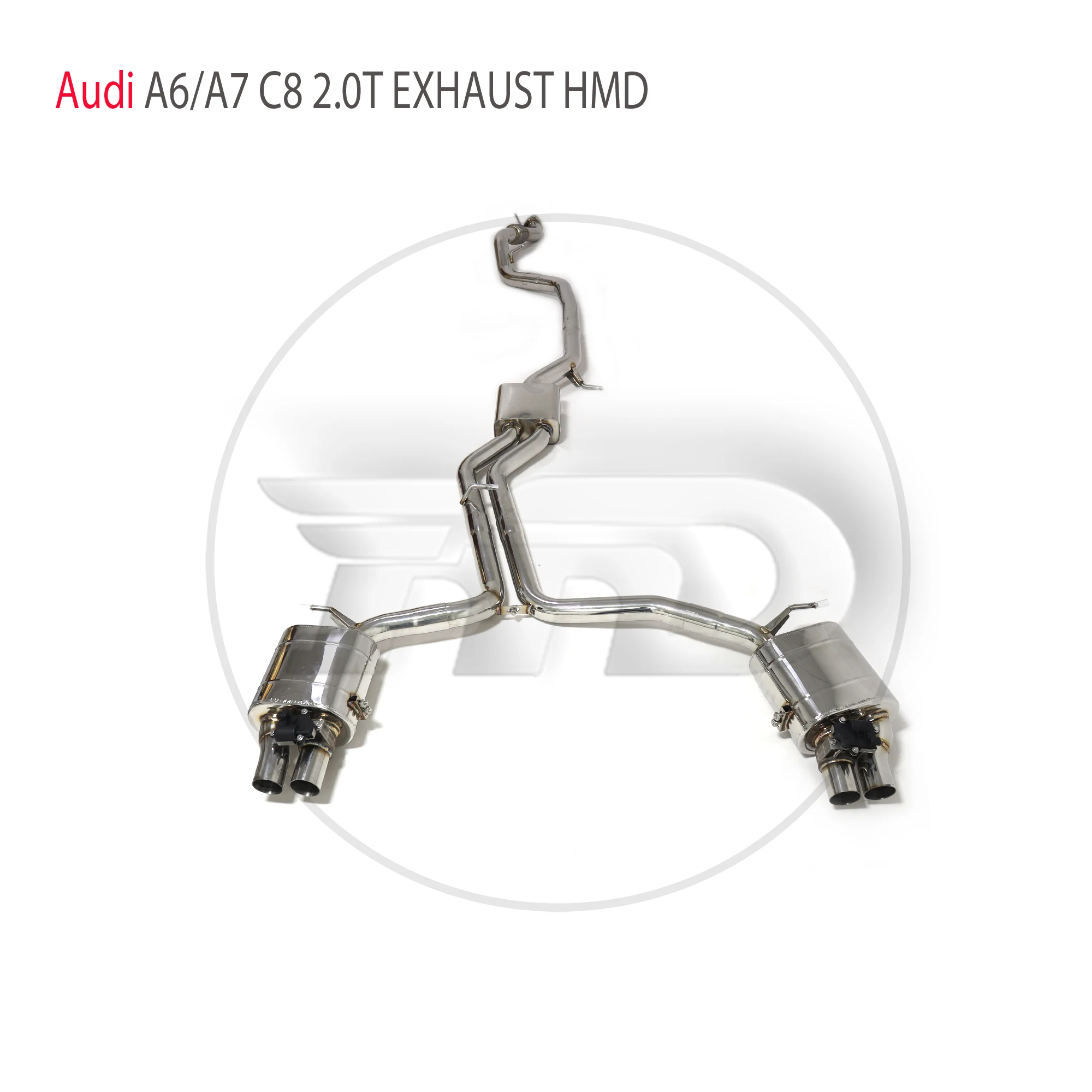 

HMD Stainless Steel Exhaust System Performance Catback for Audi A6 A7 C8 2.0T Front Pipe Resonator Valve Muffler