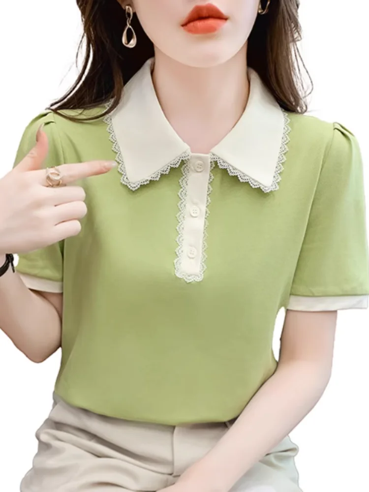 New golf wear ladies summer short sleeves women summer short sleeves slim and breathable