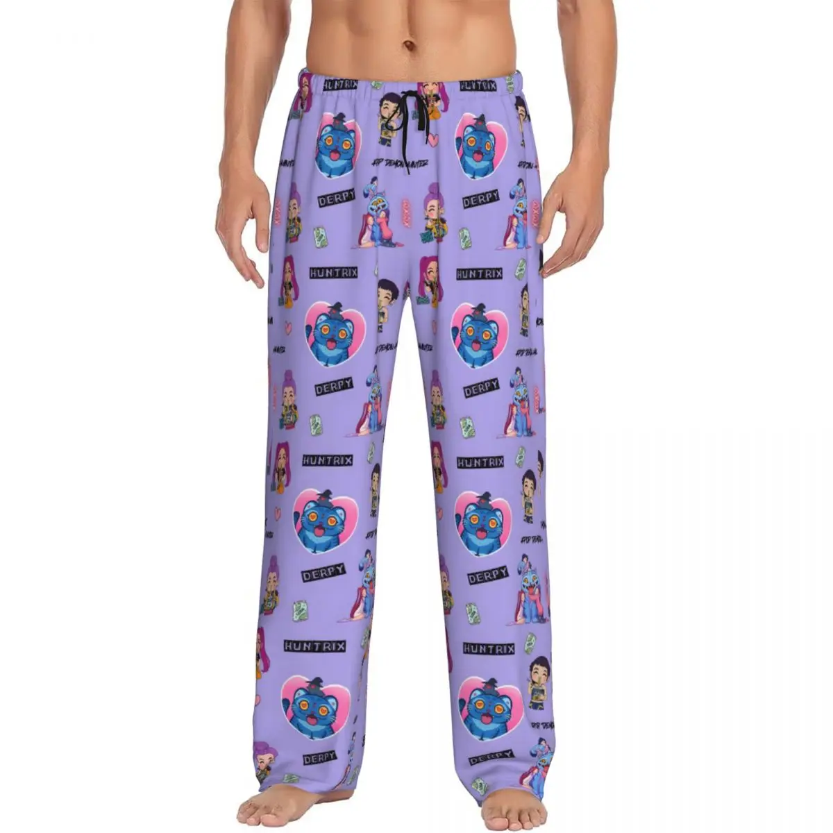 

Custom Kpop Hunter Demons Pajama Pants Men's Huntrix Sleepwear Lounge Sleep Bottoms Stretch with Pockets