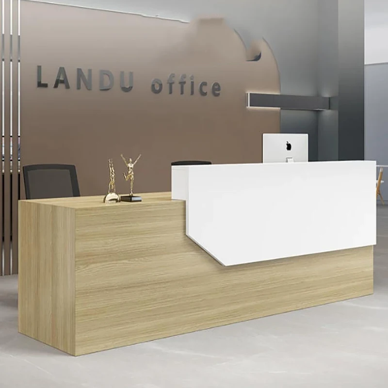 

Display Luxury Reception Desk Trendy Modern Reception Desk Storage Aesthetic Vintage Escrivaninha Commercial Furniture