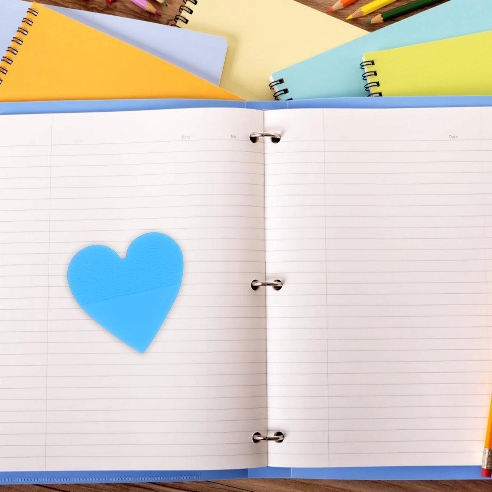 

8Pcs Love Heart Memo Pads Self-Adhesive Portable Note Pads for Office School Home Use Daily Reminder Stickers for Notes and