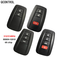 QCONTROL 2/3/4 buttons Smart Remote Car Key Fob for Toyota Corolla 2018-2023 312/314Mhz 4A Chip 231451-2000 HYQ14FBN 8990H-12010