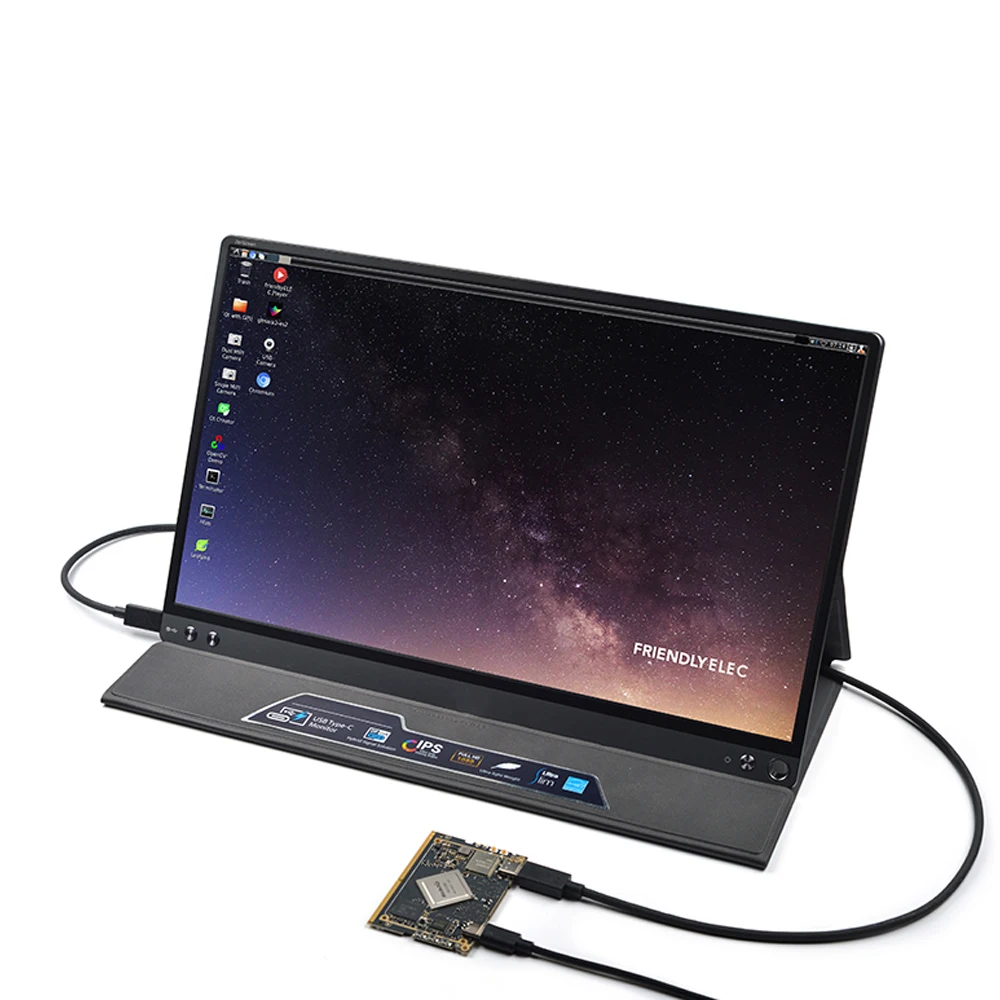 SOM-RK3399V2 Dev Kit Rockchip RK3399 Computer Module w/5G & 2.4G WiFi 4GB LPDDR4 64GB eMMC Development Board Dual-Screen Display