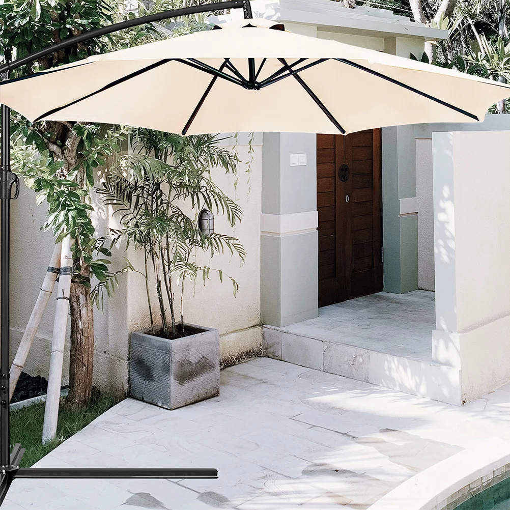 

Outdoor 2.3M Shade Umbrella Canopy Replacement Fabric for Patio Yard Garden Design Sun Protection