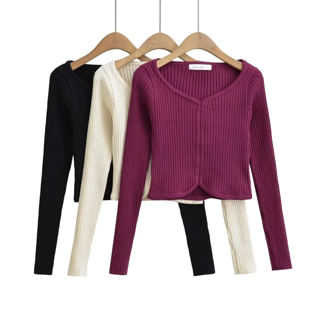 

Women's Slimming Long Sleeve Sweater European And American Style Low Collar Top for Autumn Winter Fashion Undershirt