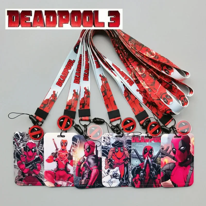 

Marvel Deadpool Hard Bus Push Card Set Heat Transfer Student Campus Cardpolyester Lanyard Worker Brand Rice Card Wholesale