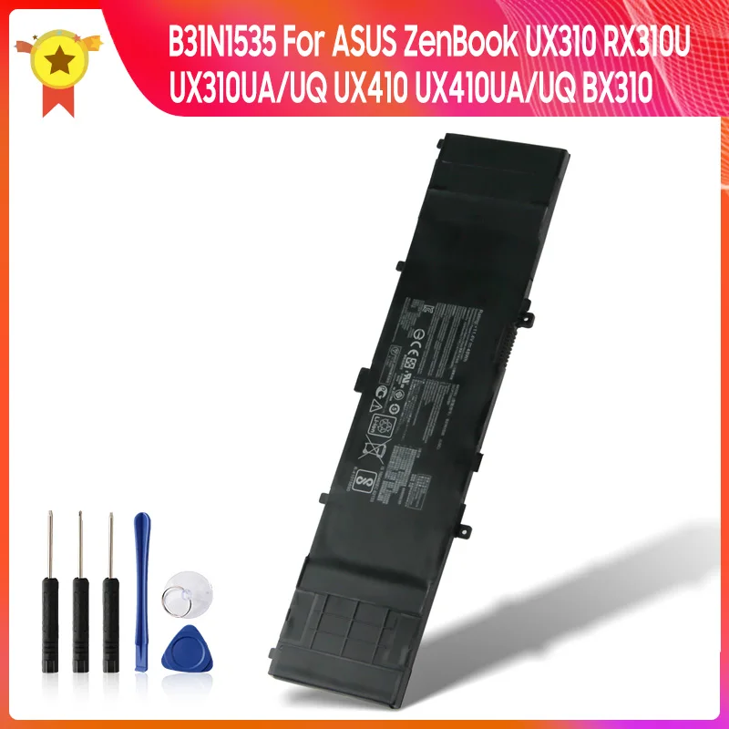 

Сменный аккумулятор B31N1535 для ASUS ZenBook UX310 RX310U UX310UA/UQ UX410 UX410UA/UQ BX310, качественные аккумуляторы с инструментом